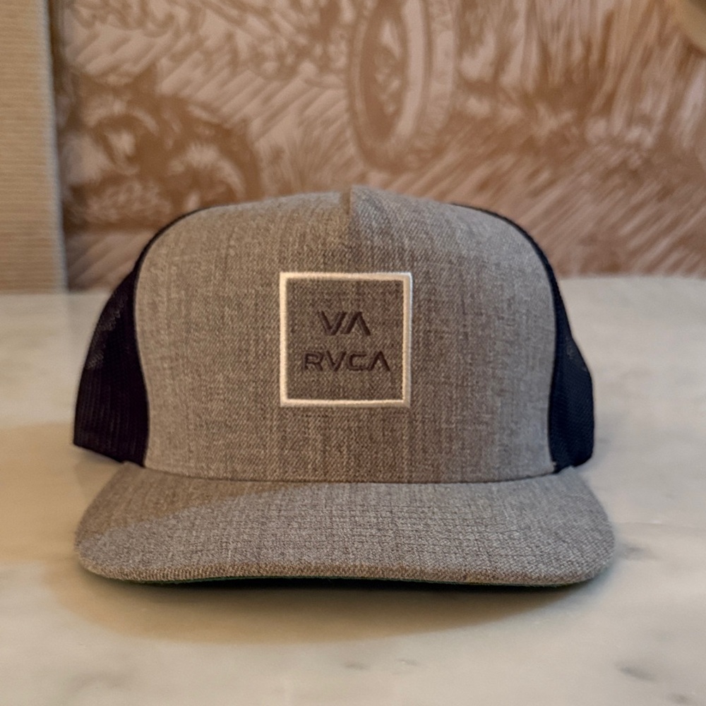 RVCA Heather Gray and Black Cap